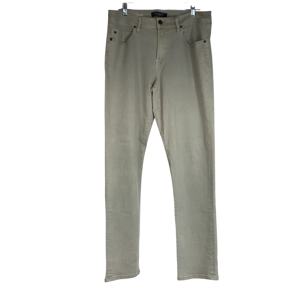 Liverpool Los Angeles Relaxed Straight Leg Pants Mens 35x34 Tan Khaki Chino